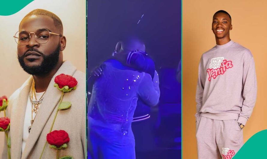 Sweet Moment Funke Akindele, Layi Wasabi Surprised Falz at His Concert, Celebrated His 34th Birthday