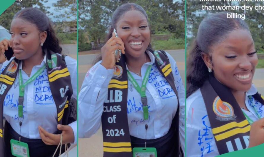 Nigerian Lady Signs Out From School in Style, Thanks Her Mother For Providing For Her Financially