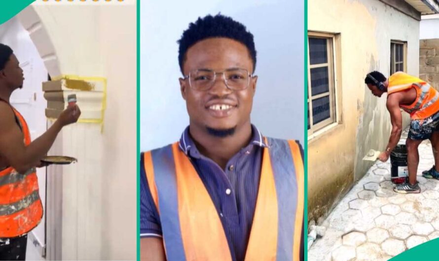 Nigerian Graduate Becomes Painter, Transforms Interior of Building, Many Praise Him