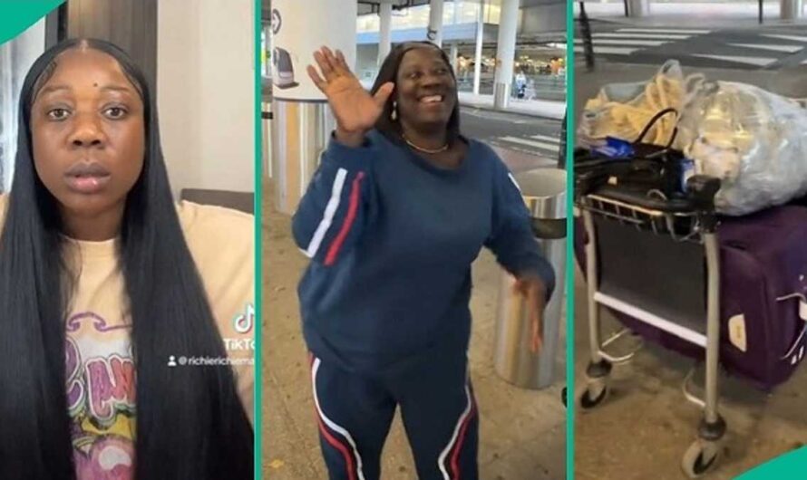 Nigerian Woman Living in UK Overjoyed as Her Mother Lands at Airport, Video Shows Lovely Reunion