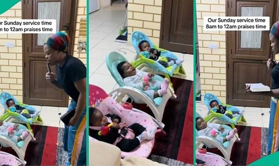 Mum Who Gave Birth to Triplets Holds Praise and Worship Service at Home With Them, Video Trends