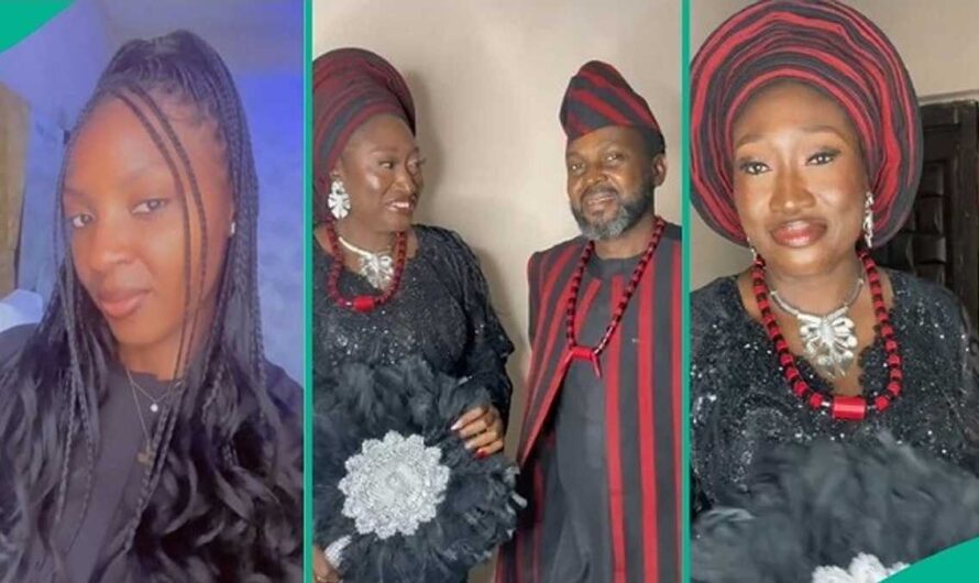 Nigerian Lady Follows Dad to Pay Bride Price of Woman He Fell in Love With, Sweet Video Emerges