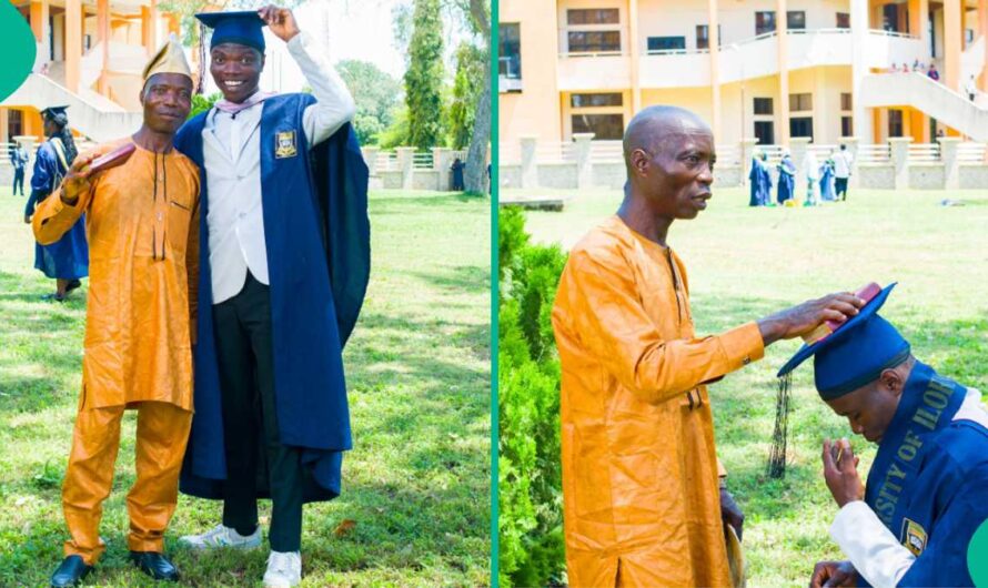 Unilorin Graduate and His Father Melt Hearts With Lovely Photos, Many React to Their Resemblance