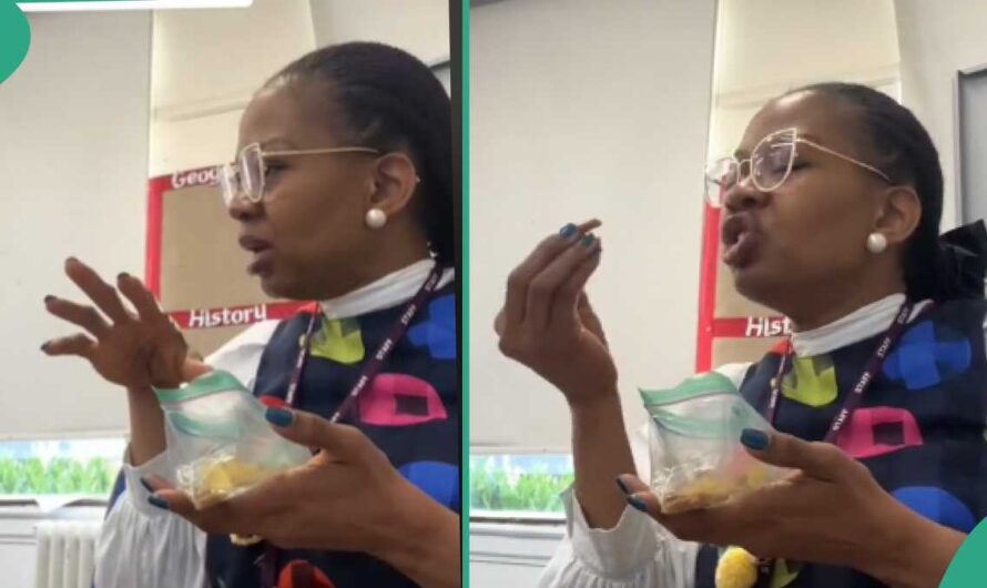 Lady Working As Teacher in UK Uses Nigerian Chin Chin To Teach Oyinbo Pupils Lesson