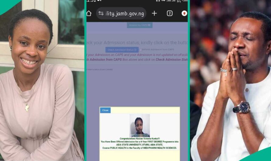 Hallelujah Challenge: Lady Finally Gets University Admission to ABSU, Shares Photo of JAMB Page