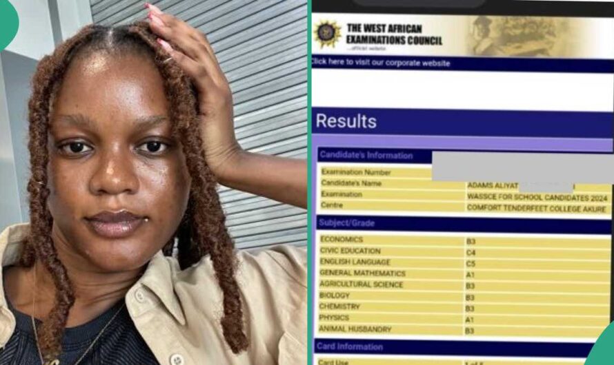 WAEC Result: Lady Who Helped Stranded Girl Pay For Registration Excited As She Sees Her Result