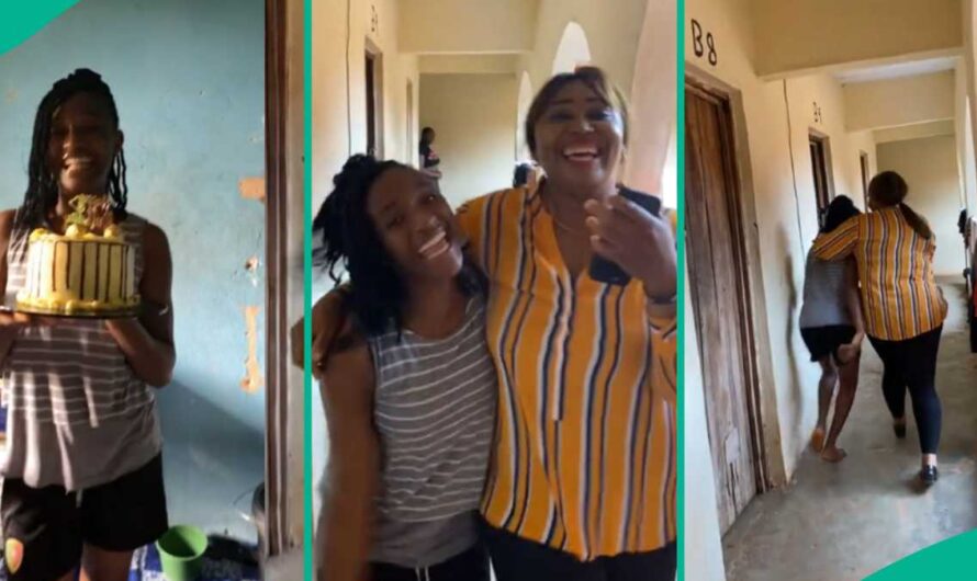 University of Delta Lecturer Pays Unexpected Visit to Student’s Hostel on Her Birthday, Melts Hearts