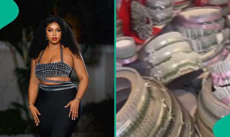 Video as BBNaija 9 Onyeka Shows Off Room Full of Money Cake Gifts From Fans: “Evidence Choke”