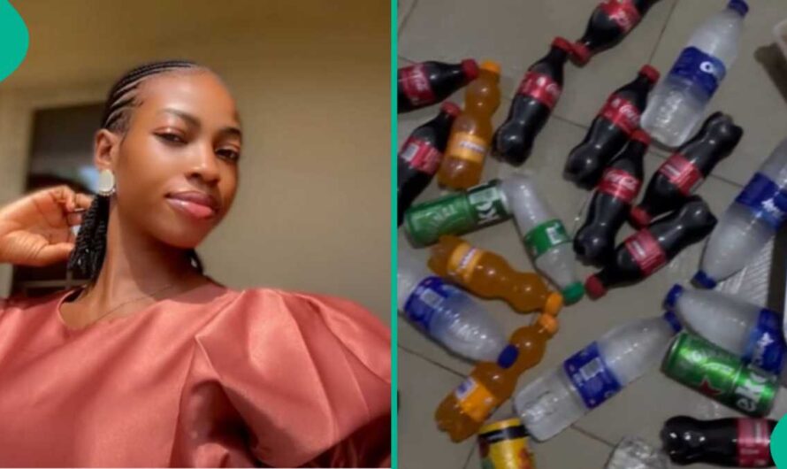 “We Go Call EFCC”: Lady Displays Plenty Food and Drinks She Took Home from Boss’ Child Dedication