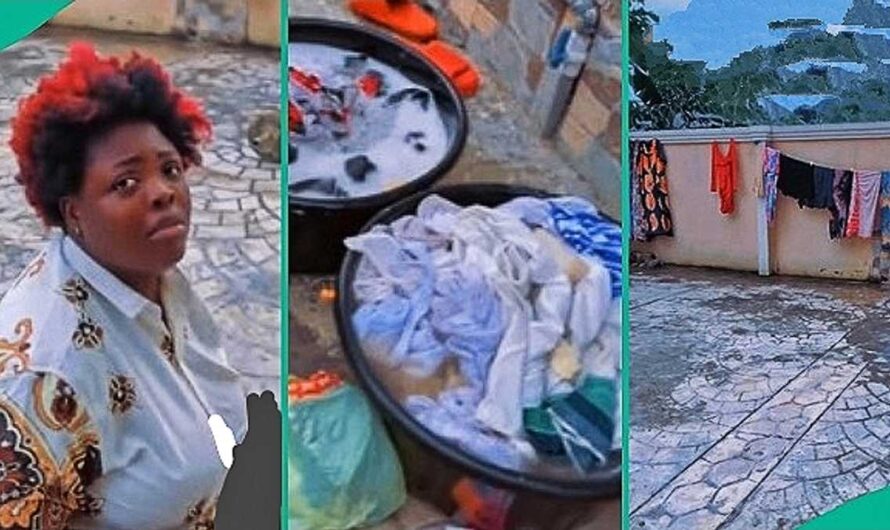 “Unusual Craving”: Man Reacts as Pregnant Wife Who Insisted on Washing Heap of Clothes Sleeps Off