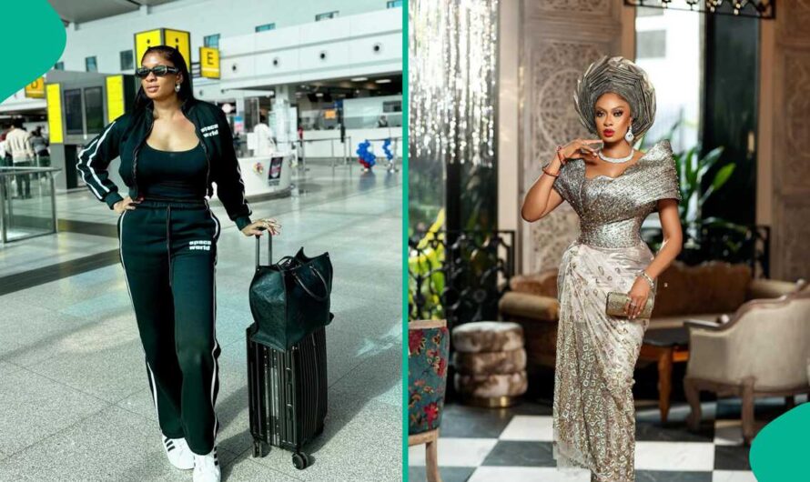 May Edochie Jets Out to Doha Presidential Style, Posts Sultry Photos, Many React: “I Pity ur Ex Sha”