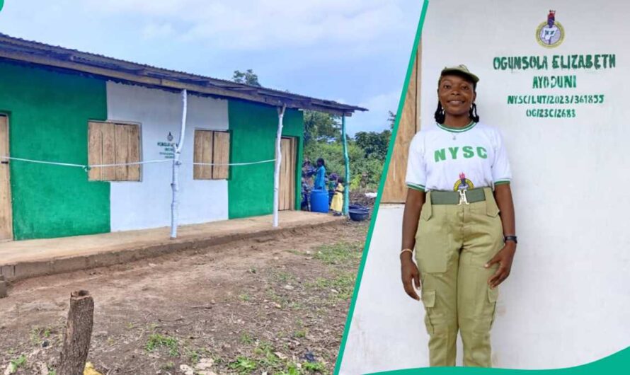 Female Corps Member Constructs Classrooms For Primary School in Ogun, Lovely Photos Emerge