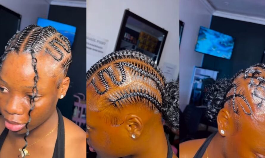 “They braided her thoughts, prayers and hair” – Tongue w@gs as Nigerian lady rocks tight braids with visible scalp discomfort (WATCH)