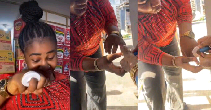 “TikTok challenge don give you challenge” – Single ladies jubilate as woman’s finger get stúck in soda cap after viral “wedding ring show off” challenge (Watch)