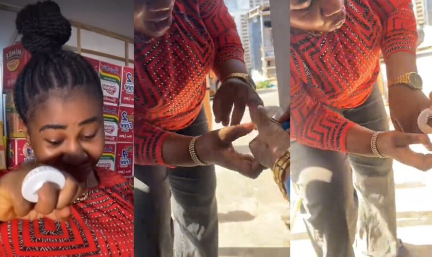 “TikTok challenge don give you challenge” – Single ladies jubilate as woman’s finger get stúck in soda cap after viral “wedding ring show off” challenge (WATCH)