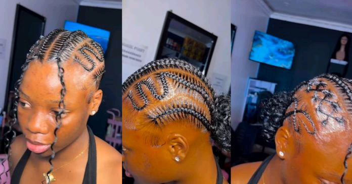 “Na so una dey do for Here” – Re@ction as Nigerian lady rocks tight braids with visible scalp discomfort (Watch)