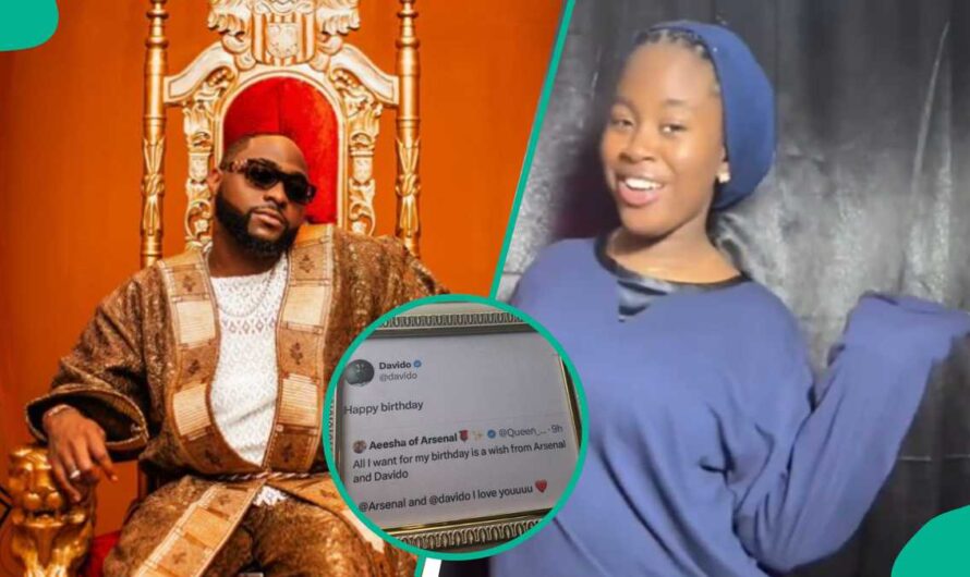 Davido Grants Female Fan’s Birthday Wish, She Makes Picture Frame of His Message: “The Best Gift”