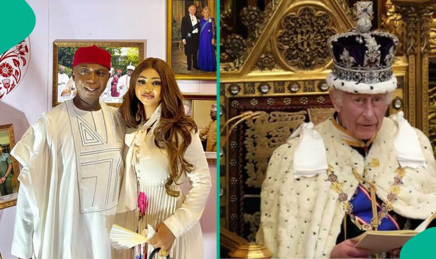 Photos As Regina Daniels and Husband Attend King Charles III of England’s 76th Birthday: “Royalties”