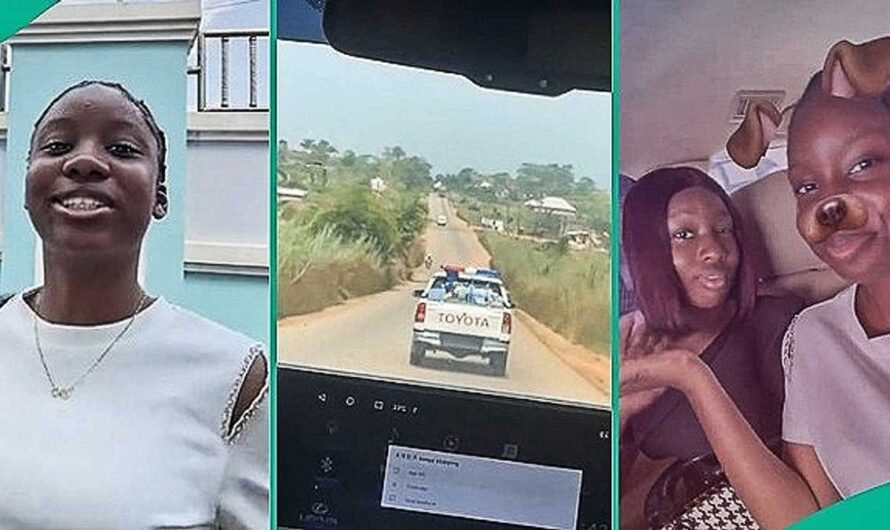 Nigerian Girl and Family Arrive Village for First Time With Convoy, Video Captures Attention Online