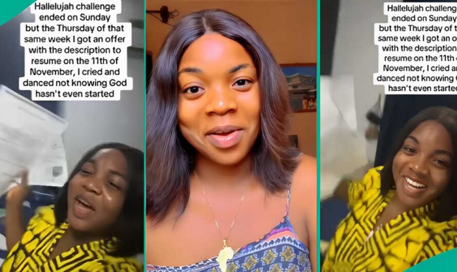 Hallelujah Challenge Testimony: Lady gets two job offers after dancing with fake acceptance letter