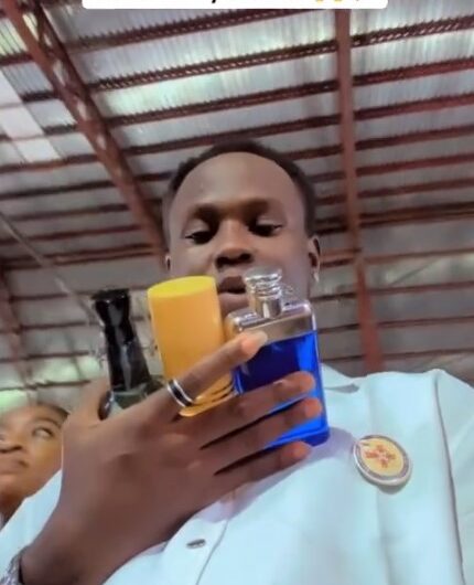 “First it was fragrance, then it turned to f!re” – Church members seek divine blessing, bringing perfume for prayer (WATCH)