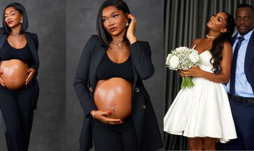 Congratulatory messages pour in as actress Wofai Fada expects first child with her husband Taiwo Cole (Photos)