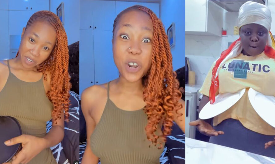 Actress Lizzy Jay admits to losing the viral bre@st game to Olaniyan Tosin, challenges her to braless task, video trends (Watch)