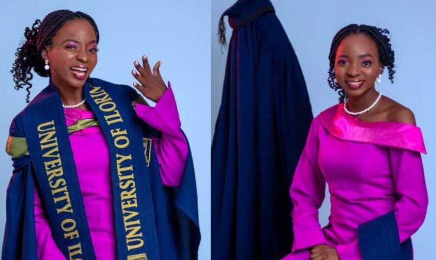 Meet latest UNILORIN first class graduate who started with 1.3 CGPA