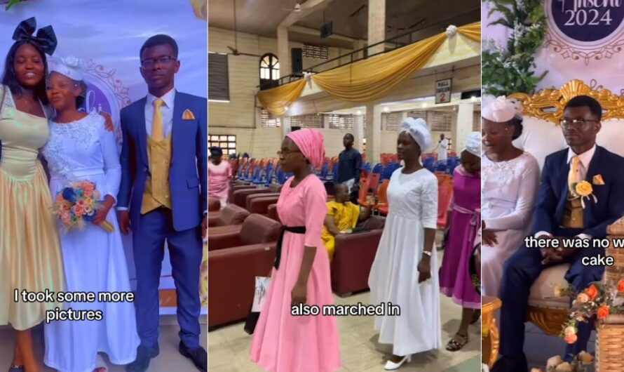 “No food, No cake” – Video trends as Nigerian lady shares shocking experience after attending a deeper life wedding ceremony (Watch)