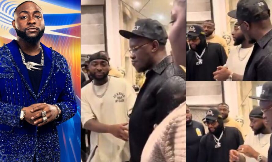 “OBO is so intelligent” – Moment everyone automatically goes silent as Davido shares light hearted conversation with Pastor Tobi at his birthday party (Video)