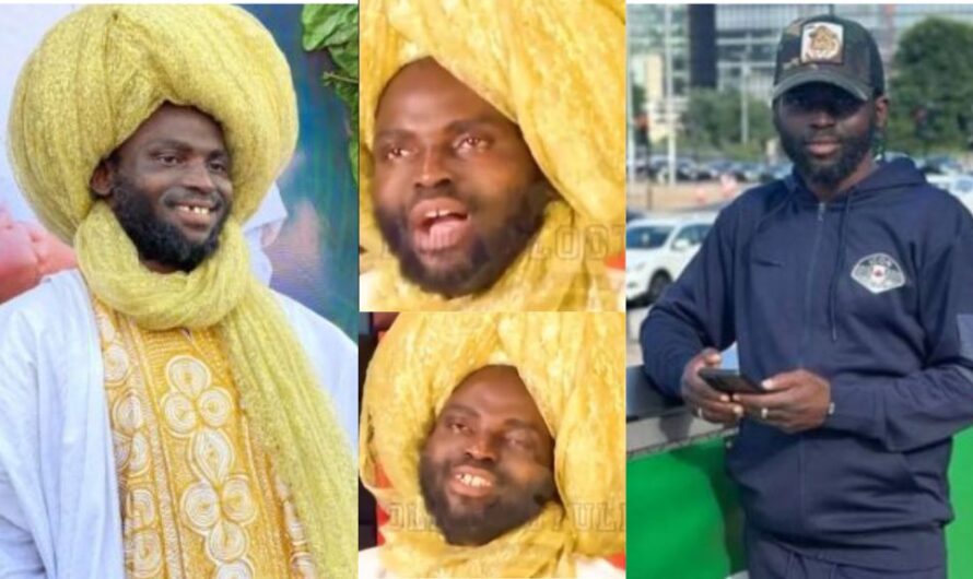 “E don cast” – Reactions as old clip of Islamic cleric Labeeb vowing never to remove his Lawani in abroad but ended up using face cap (Video)