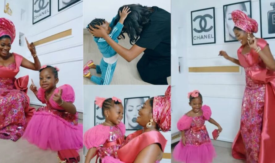 “They look so much alike” – Kiekie shares heartwarming clip of herself with daughter Shonaolami as she sets to clock 2 (Video)