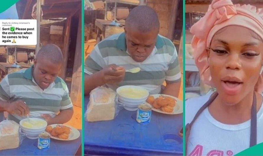 Man Who Always Patronises Akara Seller Overjoyed as Good Samaritan Offers 1-Month Free Breakfast