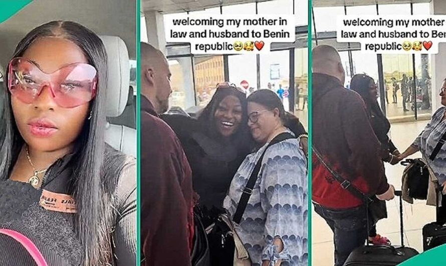 Nigerian Lady’s Unique Way of Welcoming Oyinbo Husband and Mother-in-law at Airport Trends