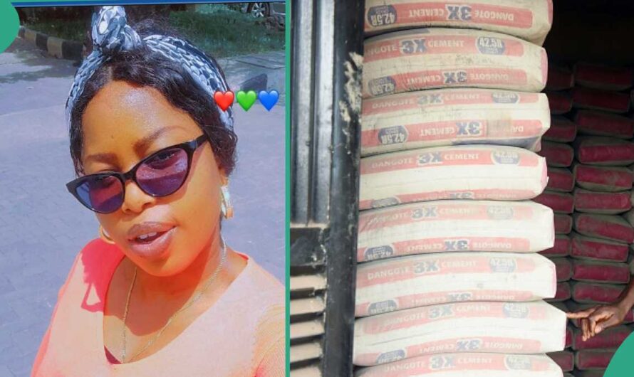 “40 Bags of Cement For N80,000”: Man Shares How Much Her Father Bought Cement in 2016