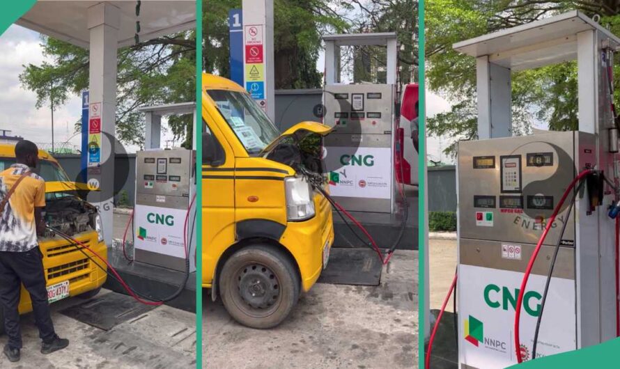 CNG: Driver Pays Only N3000 to Fill Tank of Bus With Cheap Fuel At NNPC Filling Station