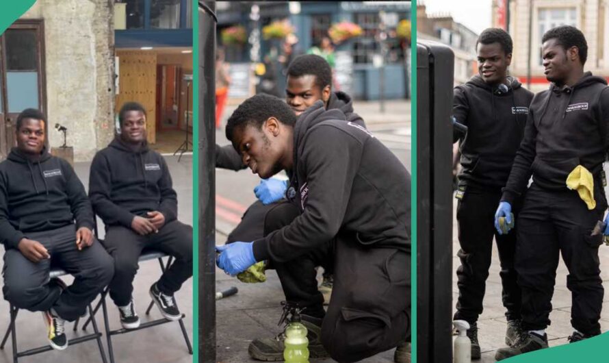 Makonjuola Twins Go Viral For Cleaning Places No One Asked Them To Clean in London